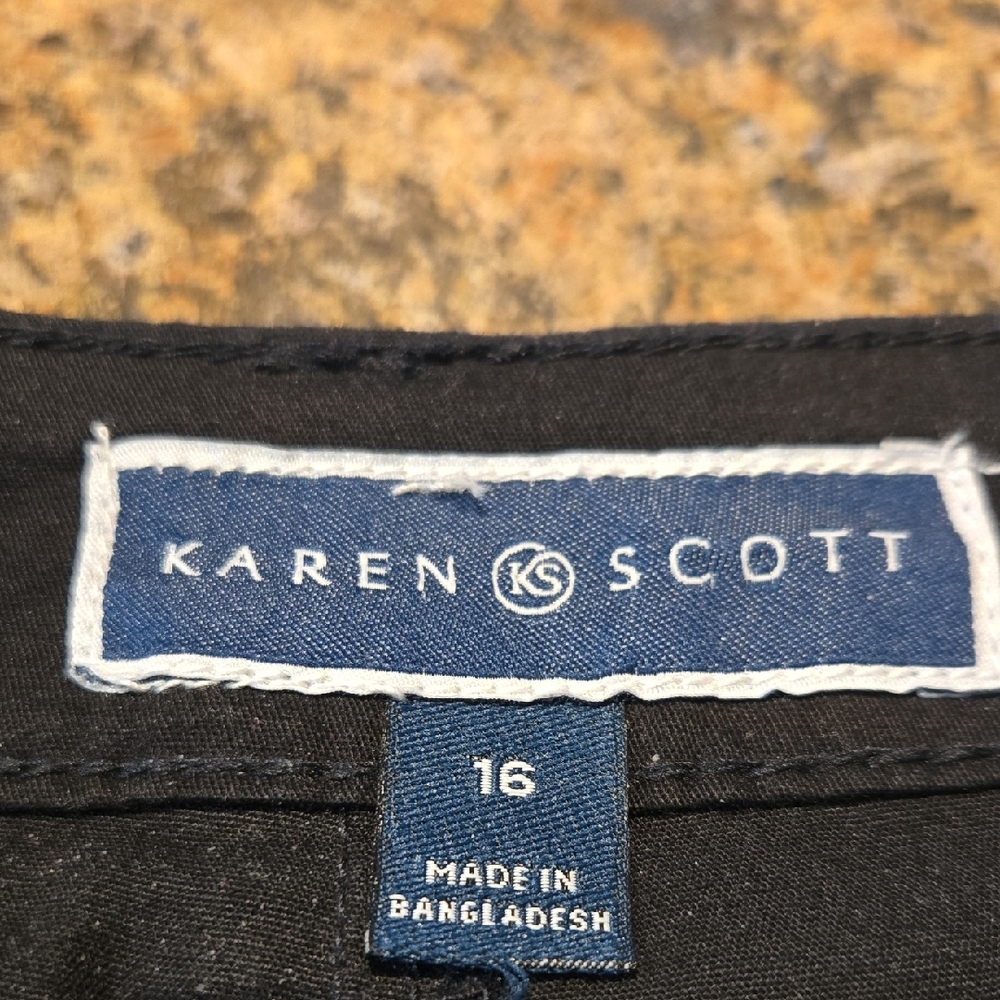 Karen Scott Black Embellished Mini Pencil Skirt - Picture 7 of 9